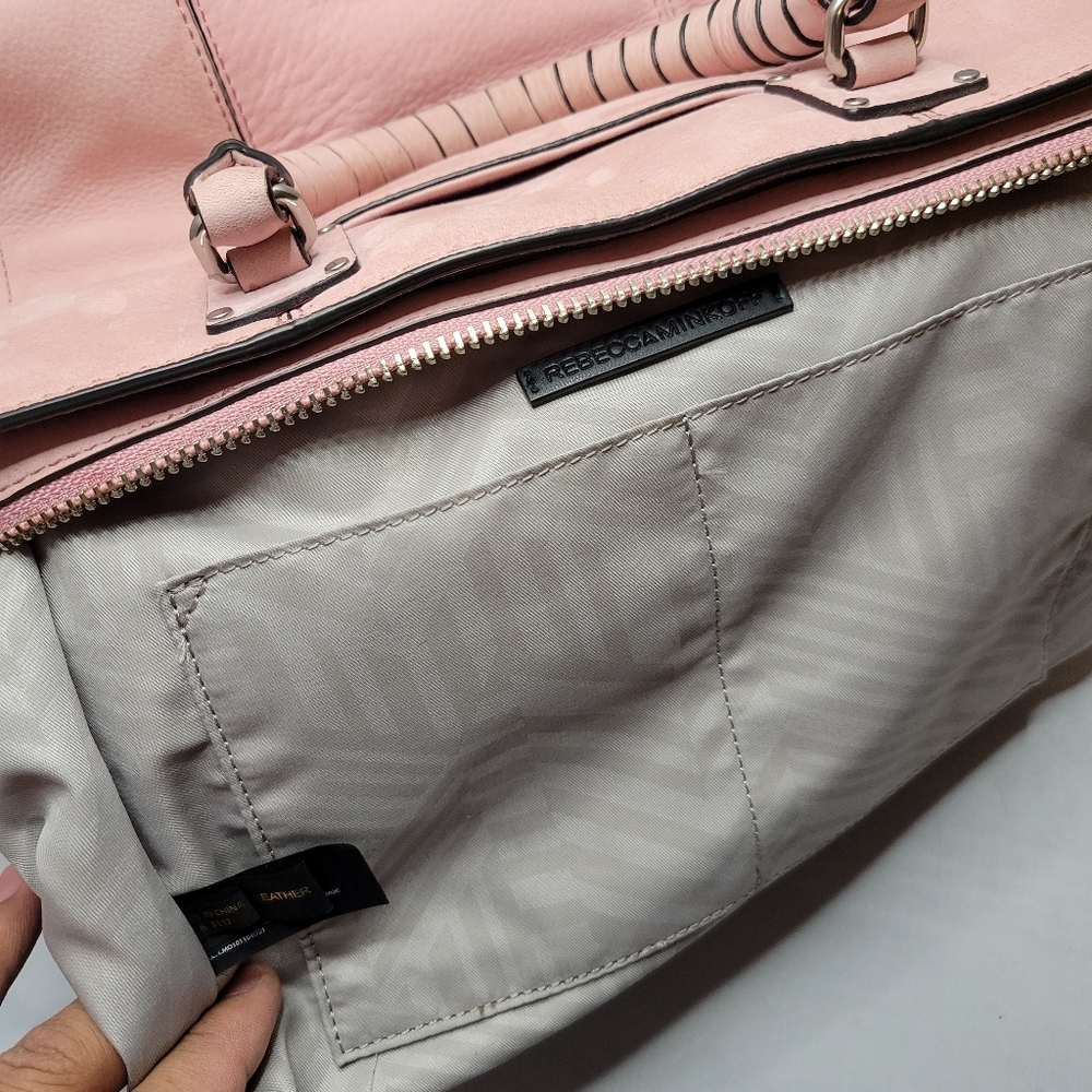 Rebecca Minkoff Medium Bree Leather Satchel Pink - Picture 13 of 16